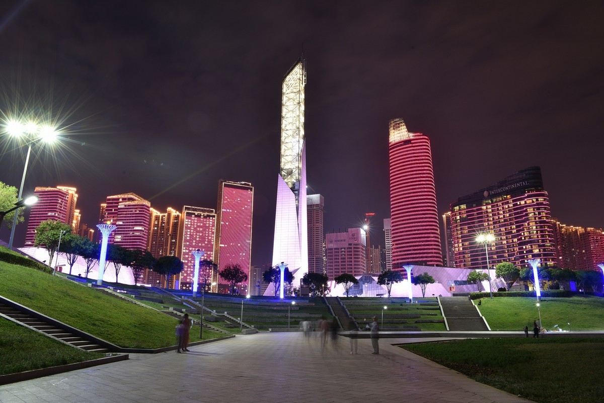 长沙滨江文化园夜景