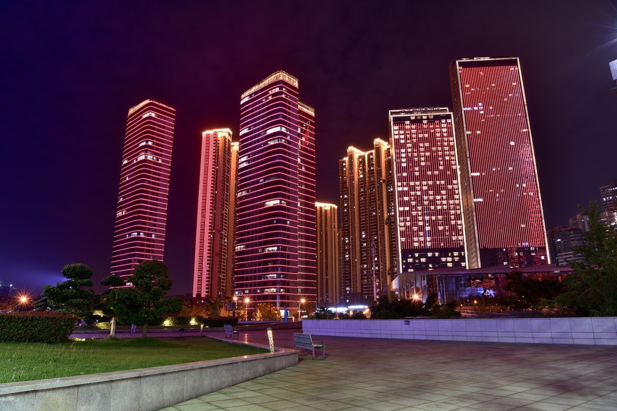 长沙滨江文化园夜景