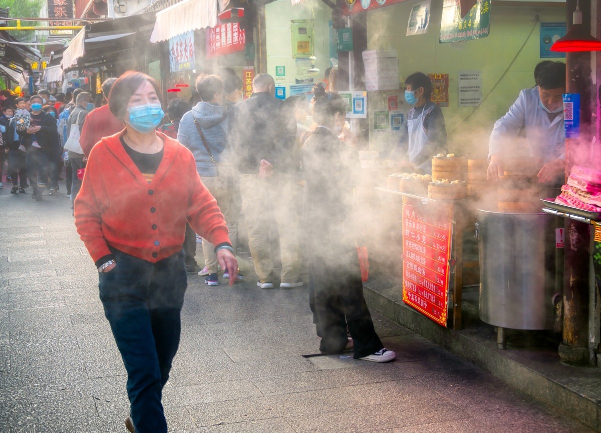 古镇 口罩期间的人间烟火气息