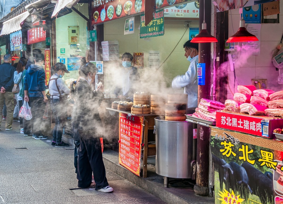古镇 口罩期间的人间烟火气息
