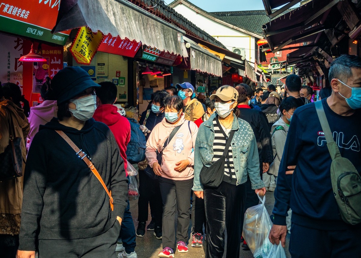 古镇 口罩期间的人间烟火气息