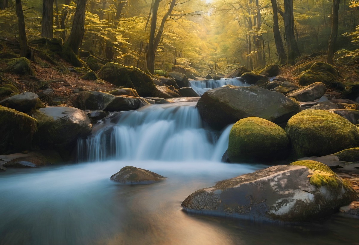 心灵的呼唤：森林与溪流的交响乐章