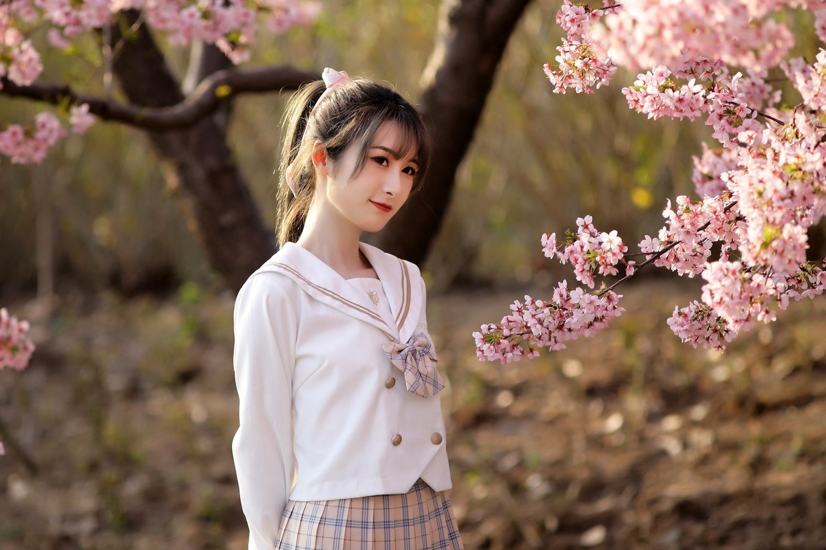 JK服mm（樱花树旁留个影系列08）