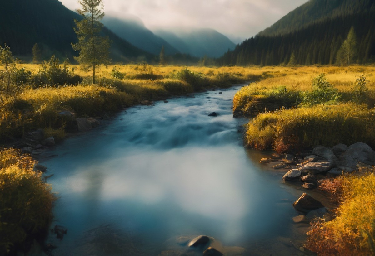 心灵的呼唤：森林与溪流的交响乐章