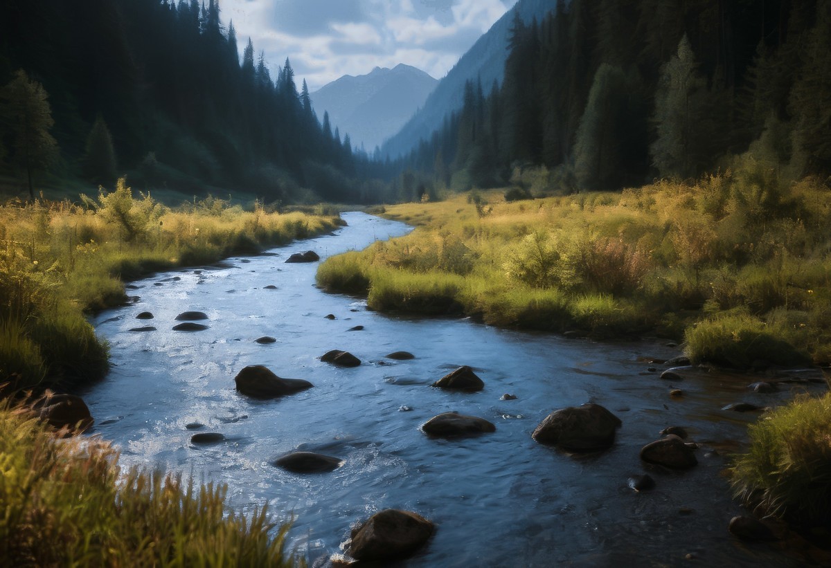 心灵的呼唤：森林与溪流的交响乐章