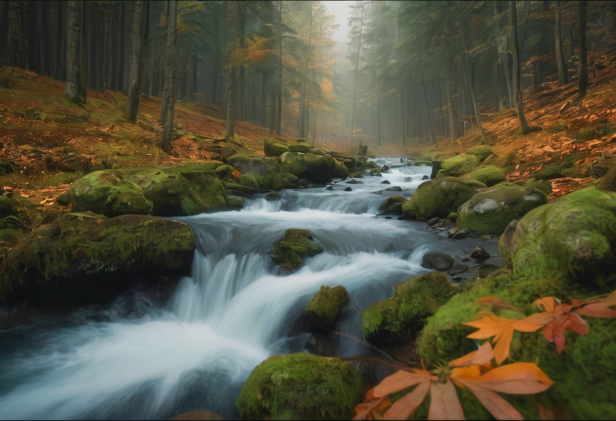 心灵的呼唤：森林与溪流的交响乐章