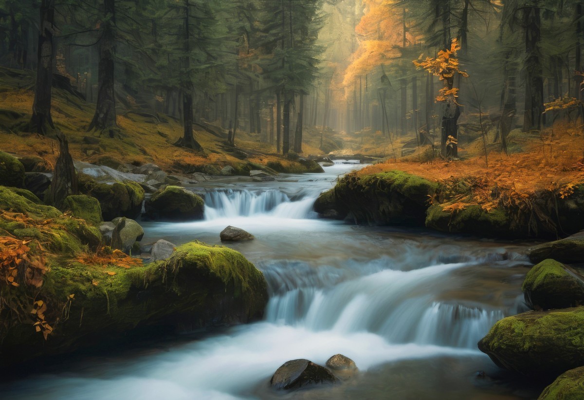 心灵的呼唤：森林与溪流的交响乐章