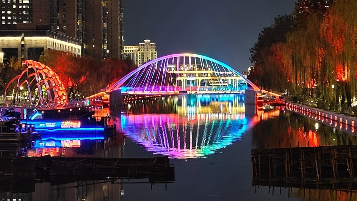 亮马河国际水岸风情夜景