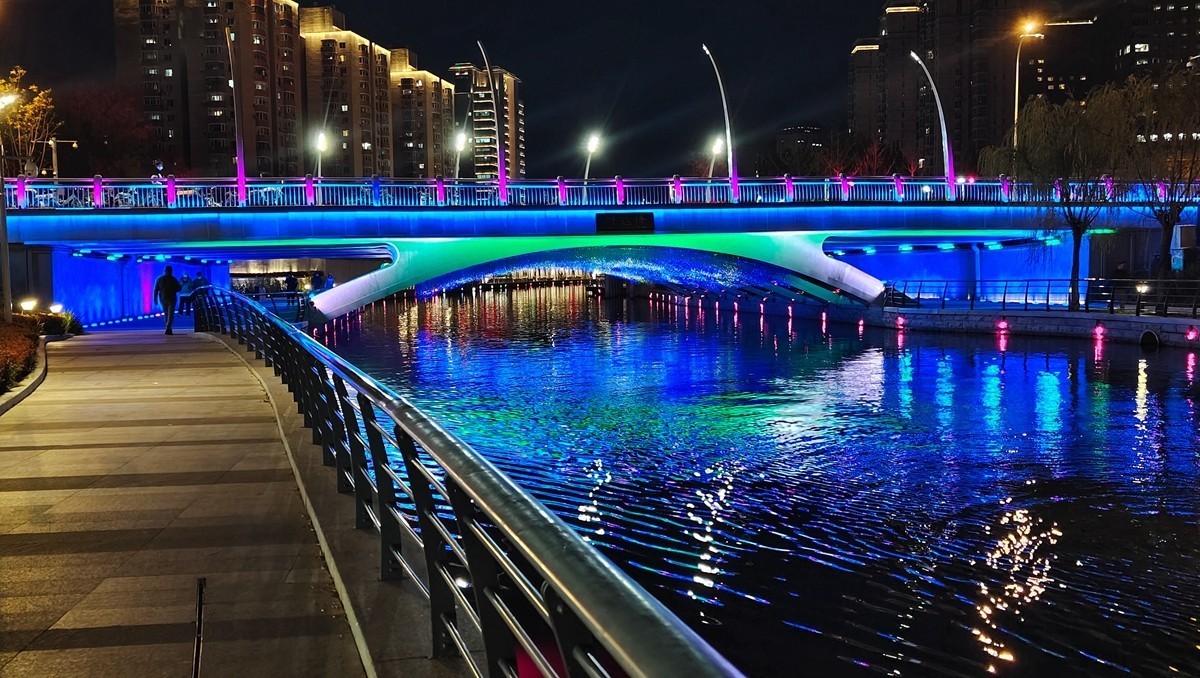 亮马河国际水岸风情夜景