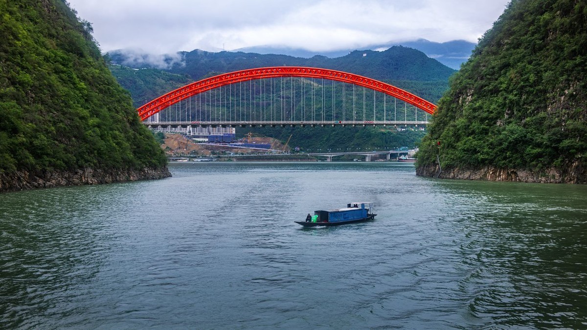 游轮—(长江之旅)—(游巫山xiao三峡—小船)(2)