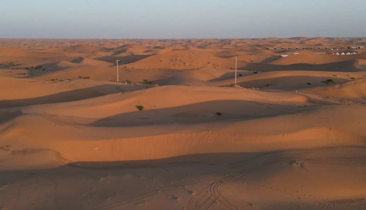 腾格里沙漠航拍二