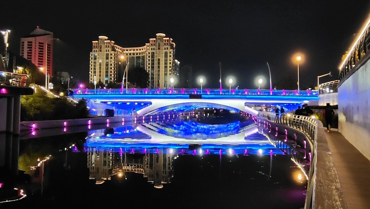 亮马河国际水岸风情夜景