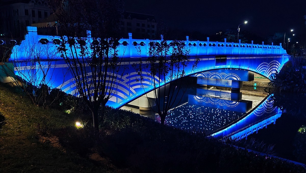 亮马河国际水岸风情夜景