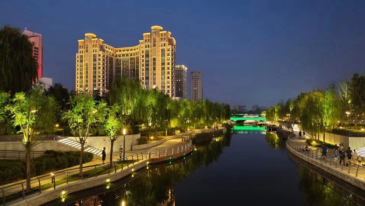 亮马河国际水岸风情夜景