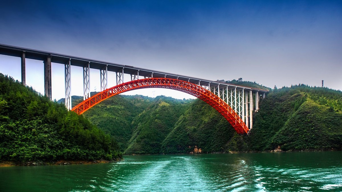 游轮—(长江之旅)—(游巫山xiao三峡—小船)(2)