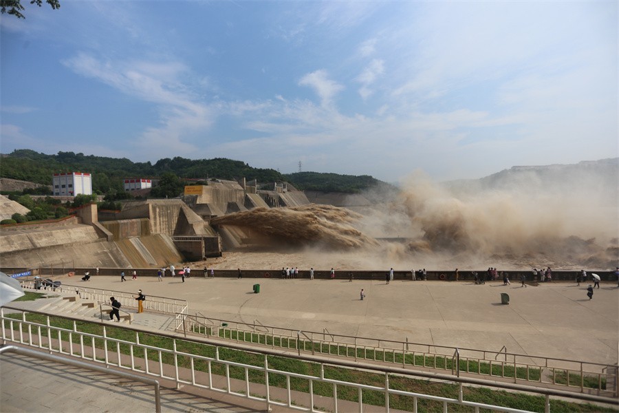 快闪大暑季节洛阳小浪底调沙美景