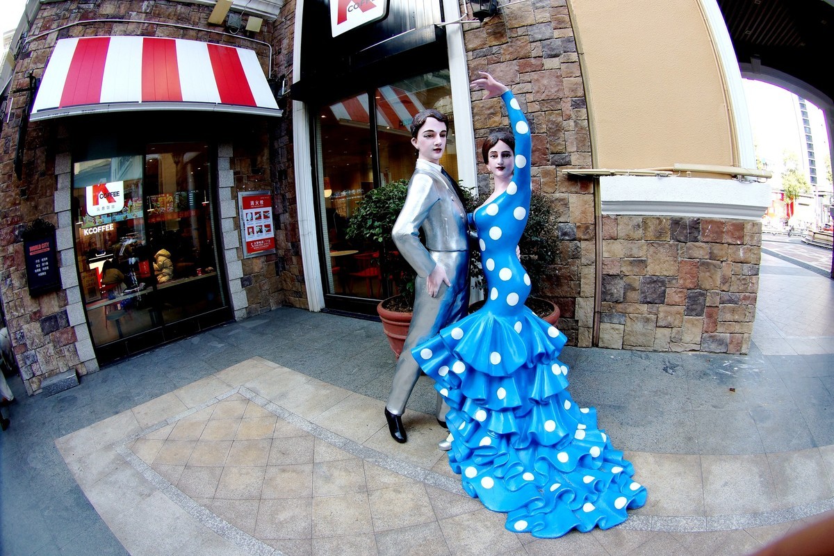 鱼眼镜头下的光谷步行街！