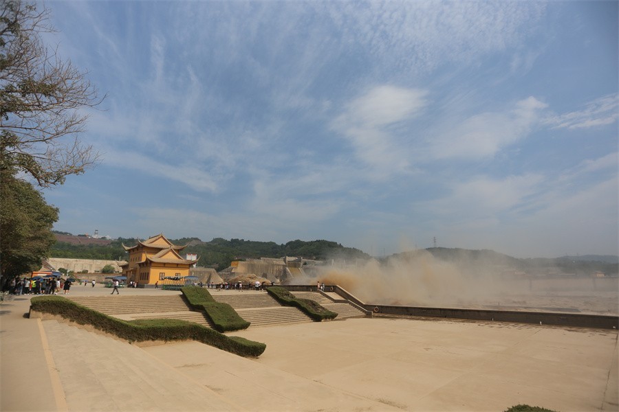 快闪大暑季节洛阳小浪底调沙美景