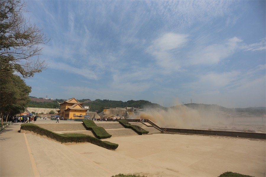 快闪大暑季节洛阳小浪底调沙美景