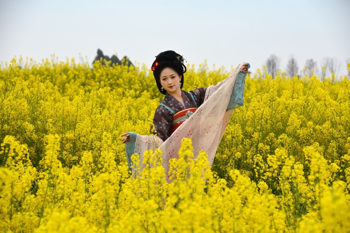油菜花海——双流广都博物馆瞿上田园拍摄