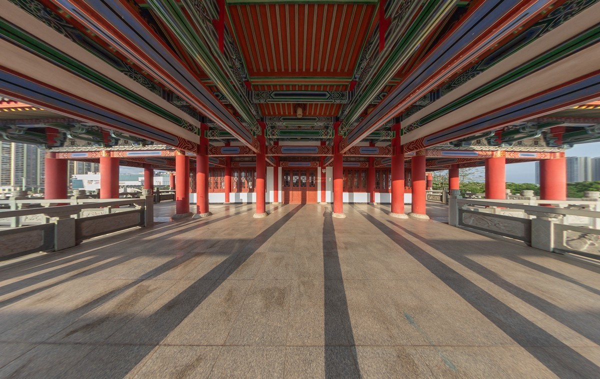 鱼眼镜头拍摄校正效果