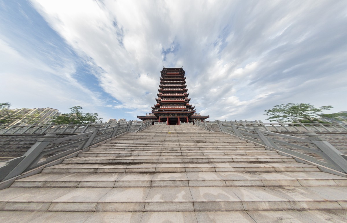 鱼眼镜头拍摄校正效果