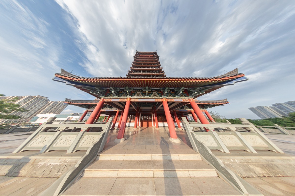 鱼眼镜头拍摄校正效果