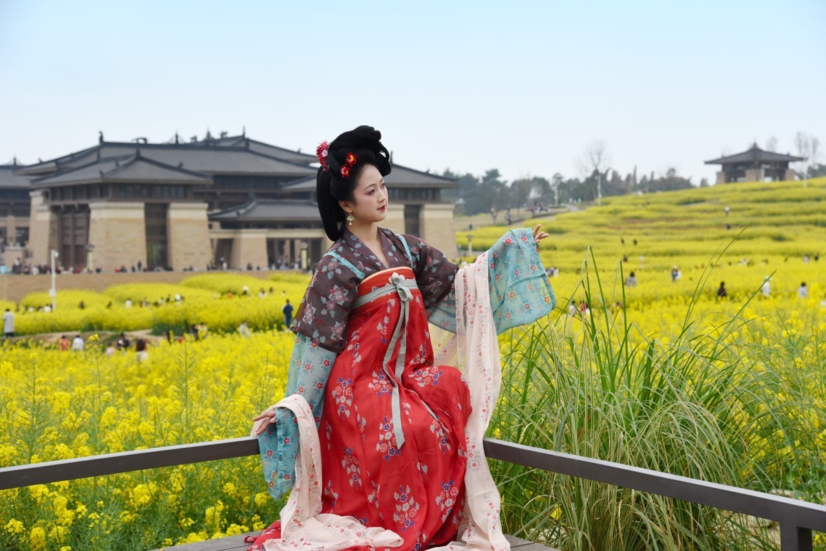 油菜花海——双流广都博物馆瞿上田园拍摄