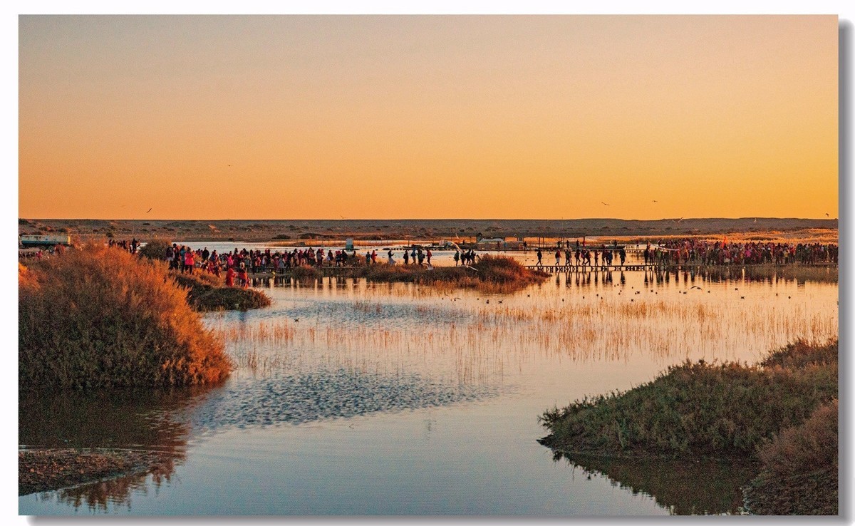 在居延海拍日出