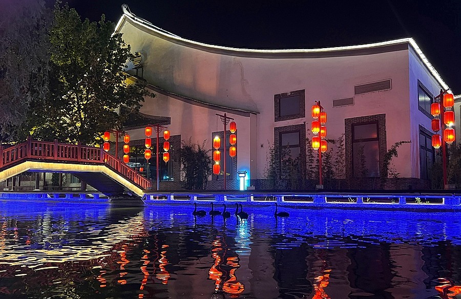 《不老松：纪实摄影》【大好河山系列报導】邯郸游摄！赤水湾古镇夜景！〔13〕黑天鵝夜