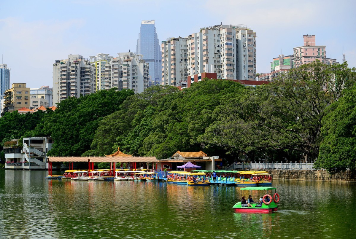 羊城东山湖。