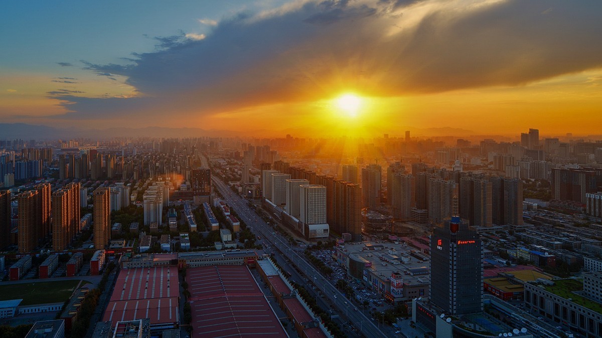 #城市风景一角# 晚霞余晖【电影质感色彩画面】