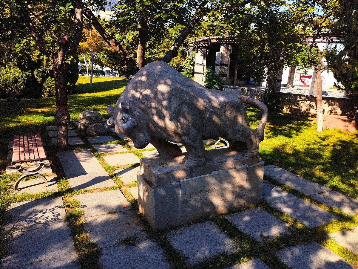 秋天里的花卉园