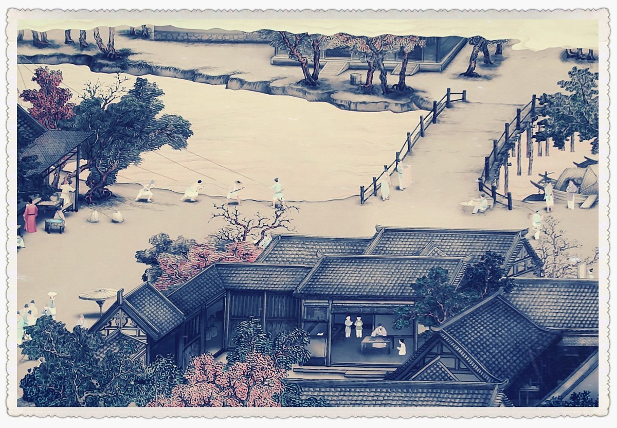 临摹古画《金陵图》