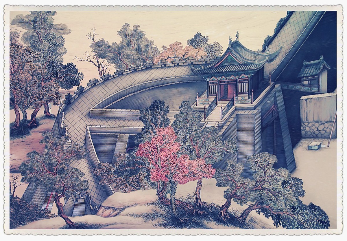 临摹古画《金陵图》