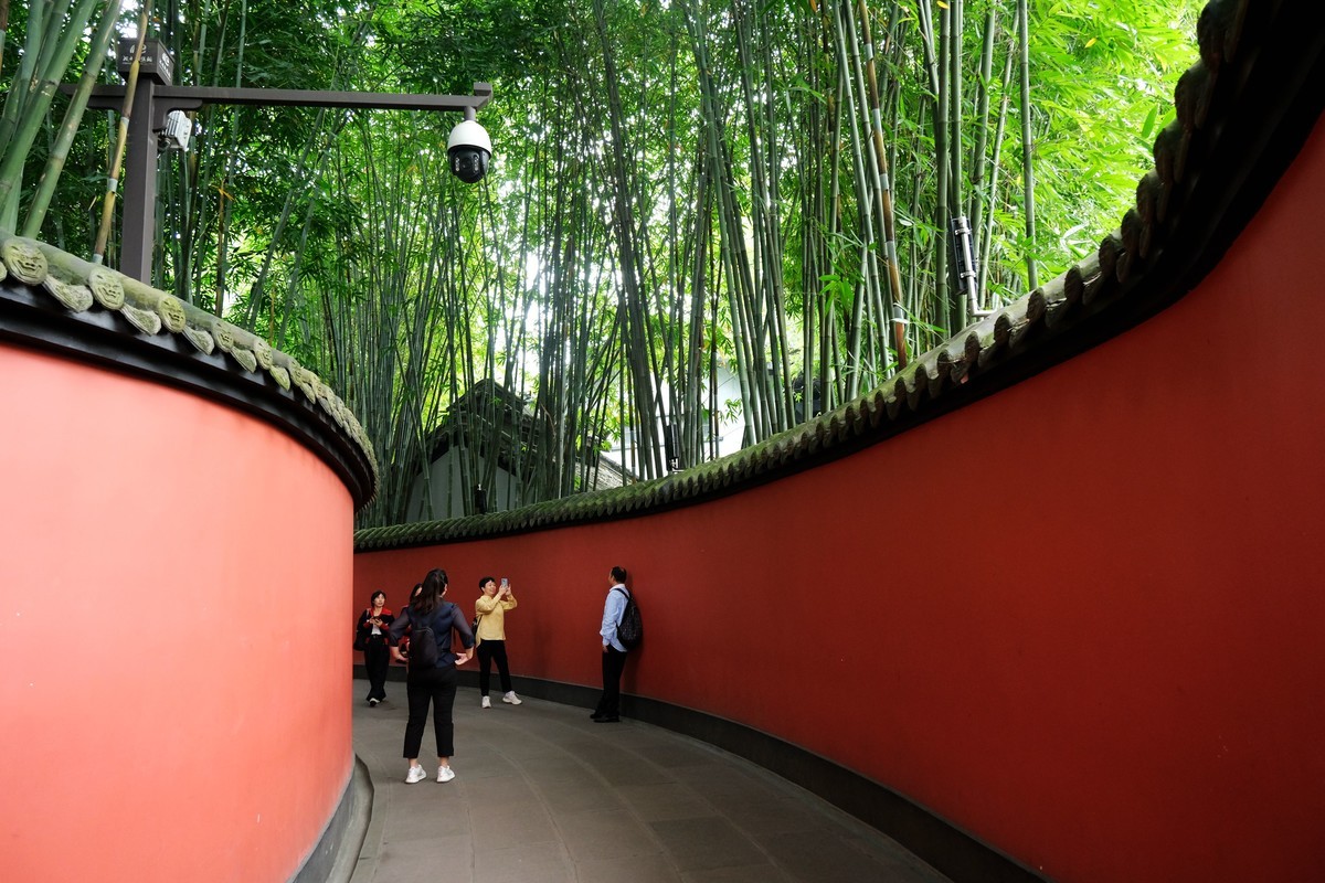 游拍成都市武侯祠堂