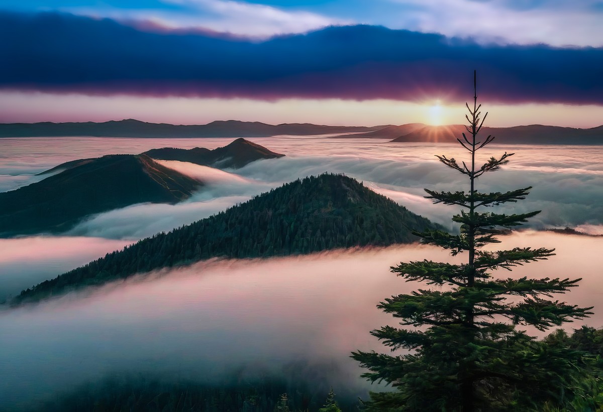 日出美景令人心醉神迷