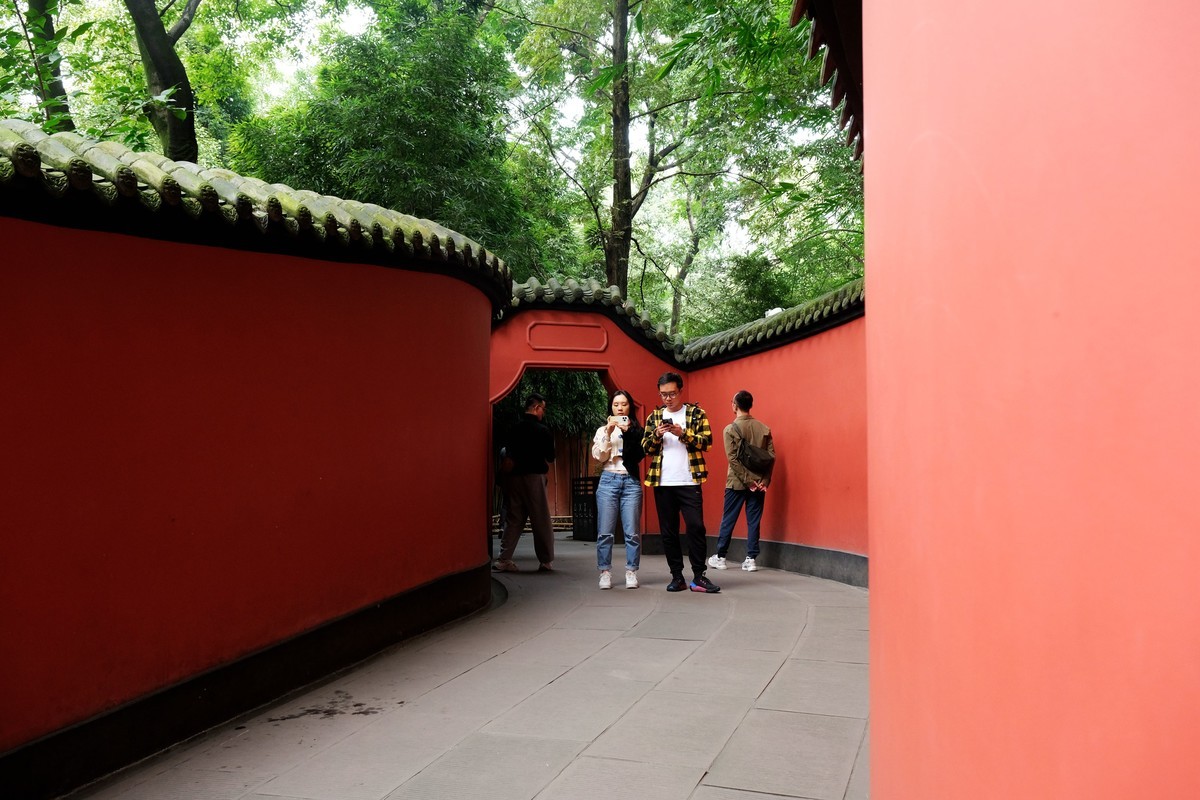 游拍成都市武侯祠堂