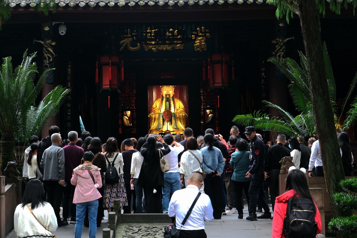 游拍成都市武侯祠堂