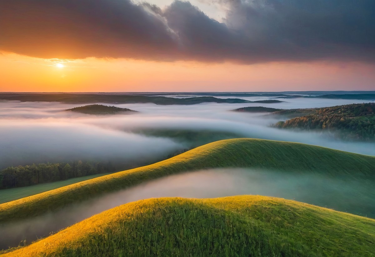 日出美景令人心醉神迷