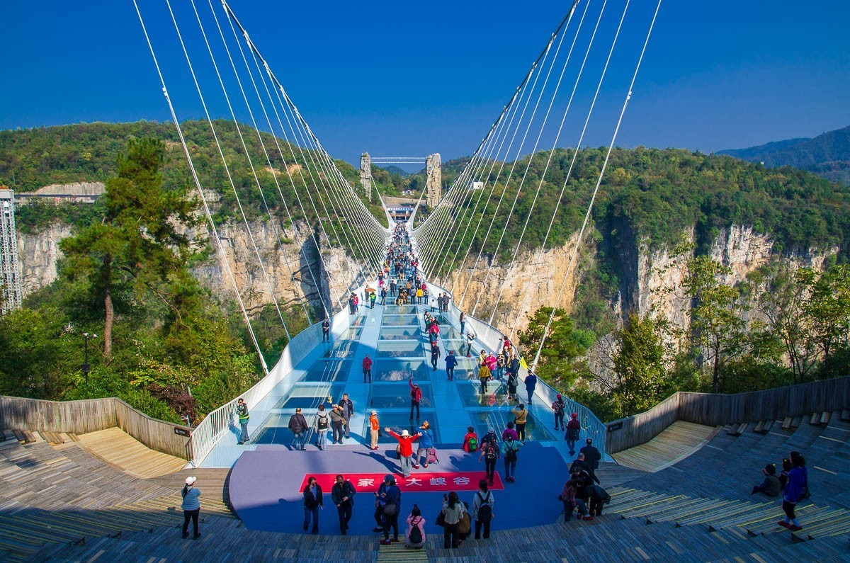 张家界大峡谷玻璃桥风景