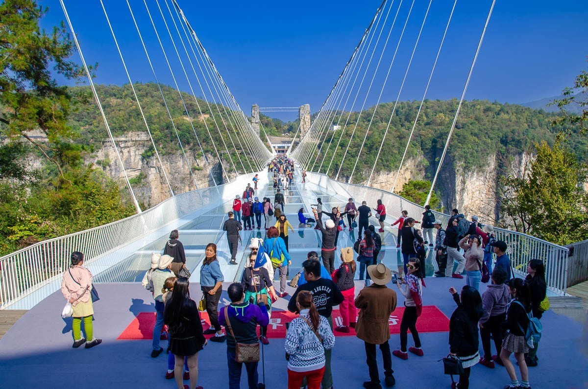 张家界大峡谷玻璃桥风景