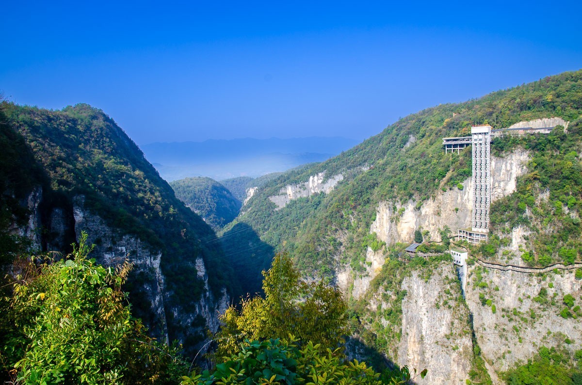 张家界大峡谷玻璃桥风景