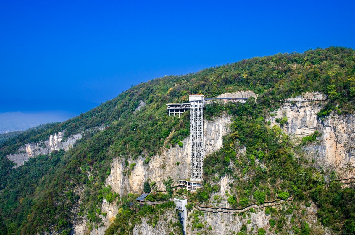 张家界大峡谷玻璃桥风景