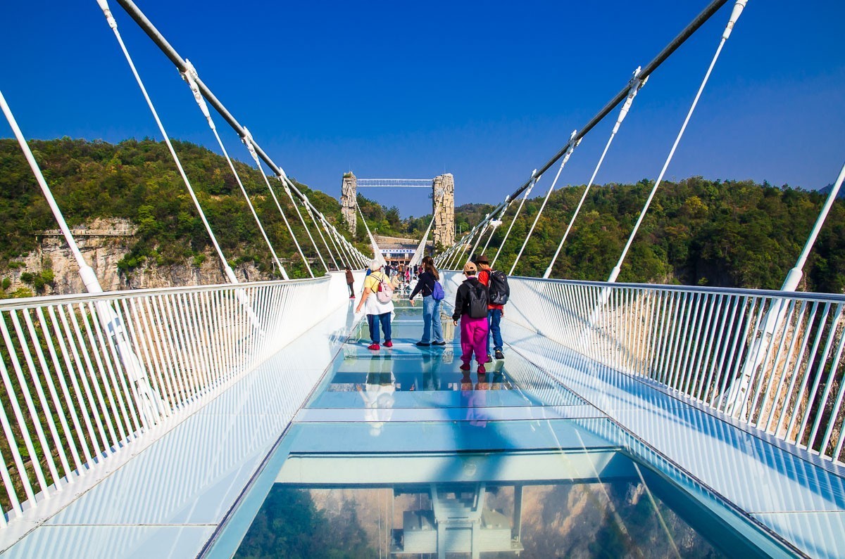张家界大峡谷玻璃桥风景