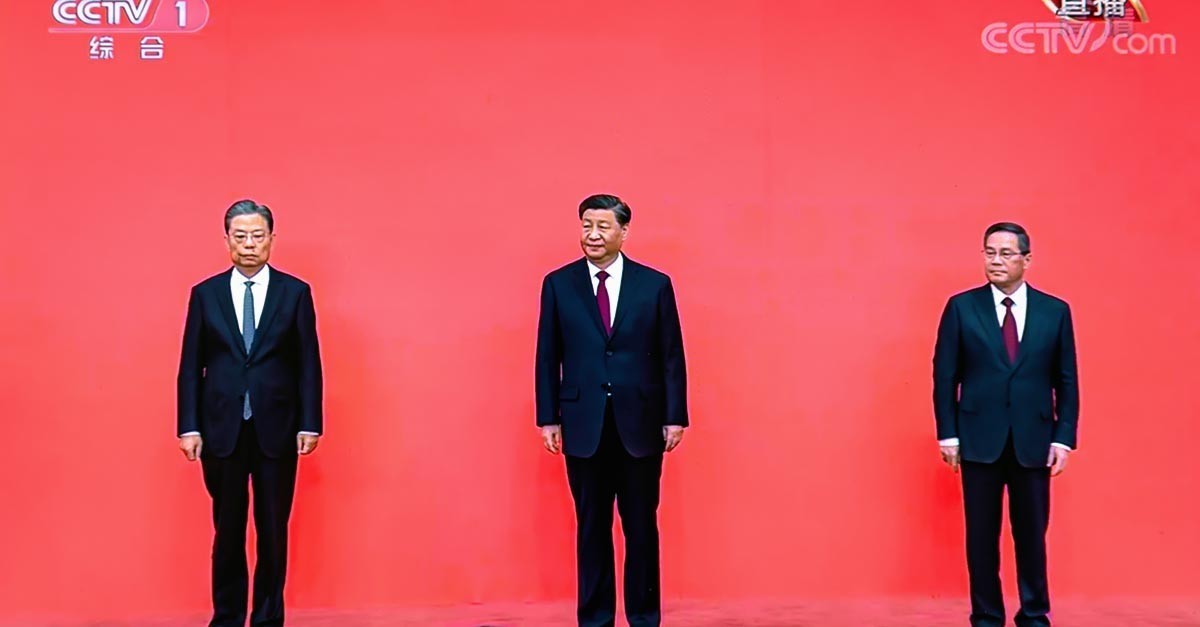 二十大新一届政治局常委与中外记者见面