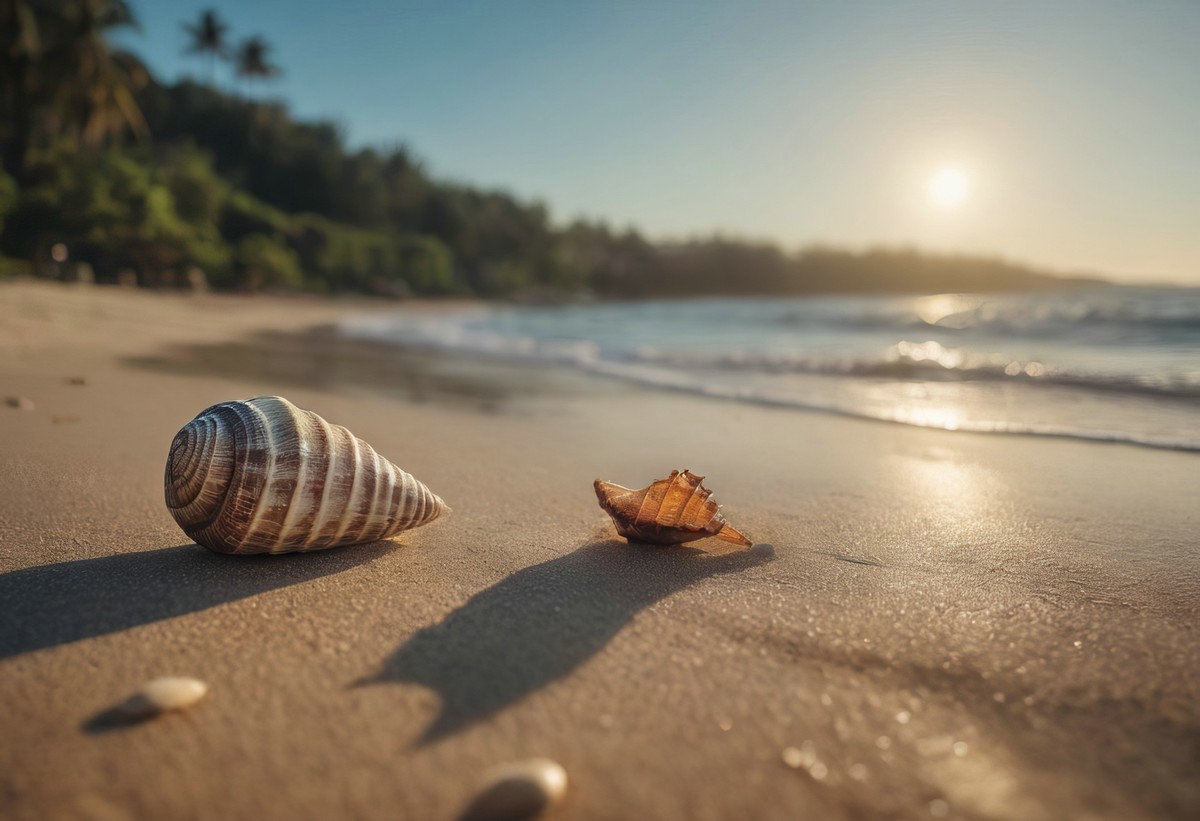 淡黄沙滩上的生命印记