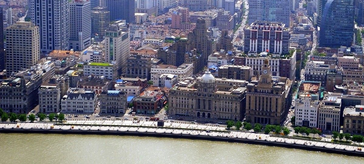 记忆中的上海外滩俯瞰美景