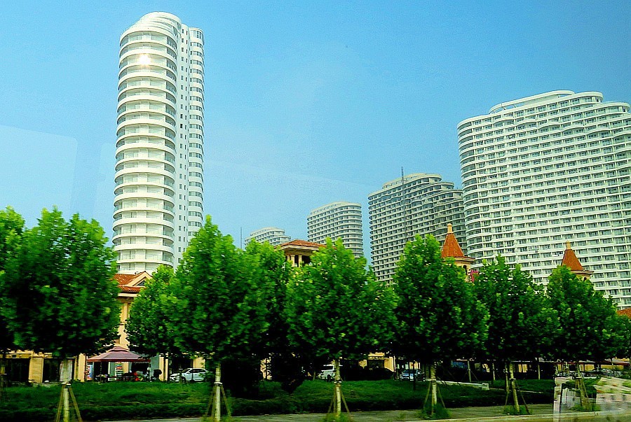 047【不老松：东戴河游纪】去金沙滩海滨路景！ (1)