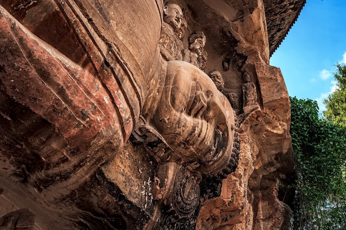 春末夏初安岳石刻卧佛院